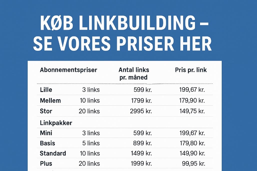 koeb linkbuilding se vores priser paa linkbuilding her